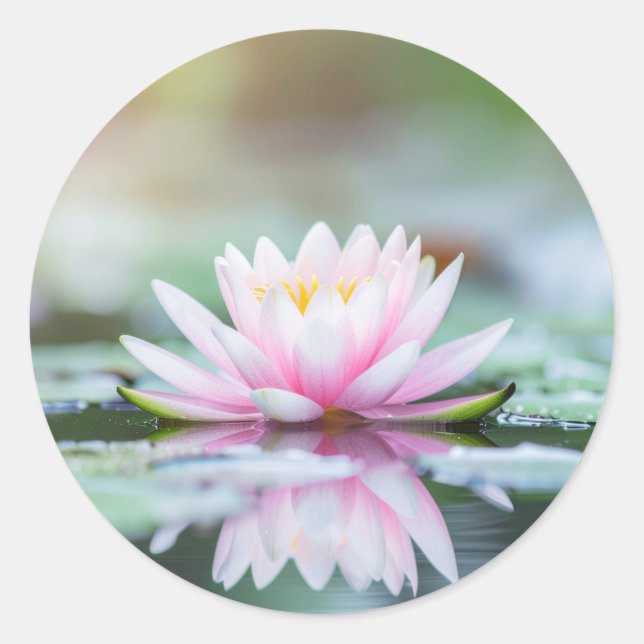 PEGATINA REDONDA LOTUS - ZEN BUDDHISM (Anverso)