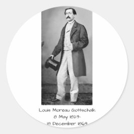 Pegatina Redonda Louis Moreau Gottschalk