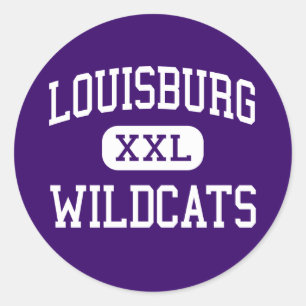 Pegatina Redonda Louisburg - Wildcats - High - Louisburg Kansas