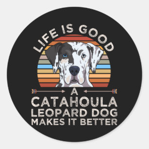 Pegatina Redonda Louisiana Catahoula Leopard Dog Gift