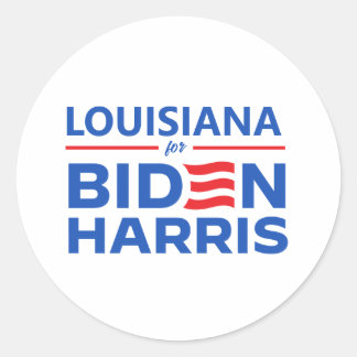 Pegatina Redonda Louisiana para Biden Harris