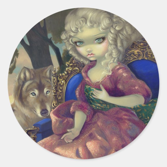 Pegatina Redonda "Loup-Garou: L'Aube" (Anverso)