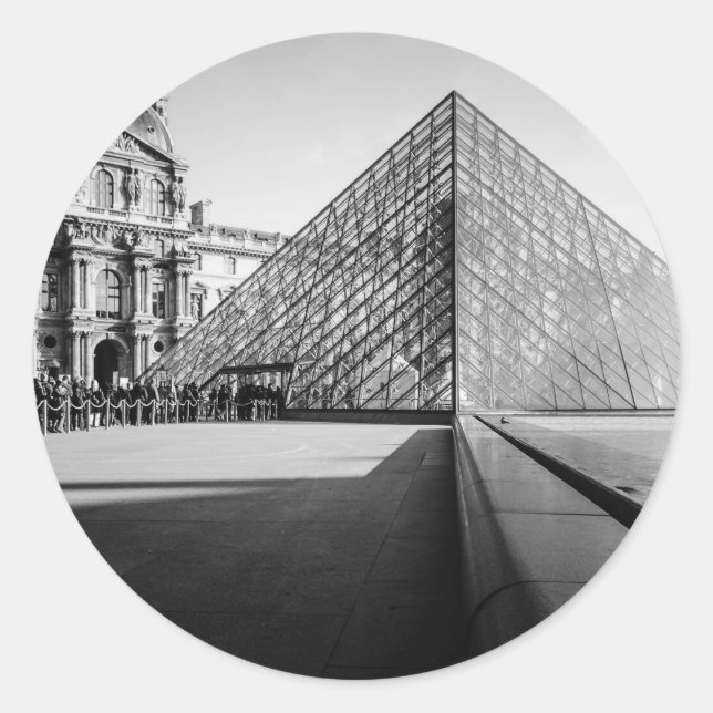 Pegatina Redonda Louvre (Anverso)