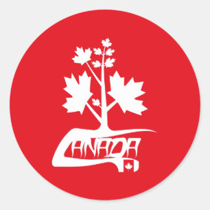 PEGATINA REDONDA LOVE CANADA FLAG MAPPLE LIFE BY MASANSER