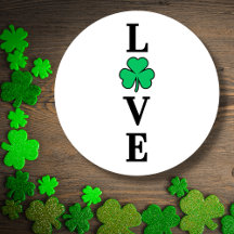LOVE Clover Shamrock Ireland St Patrick's Fiesta