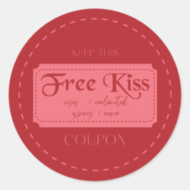 Pegatina Redonda Love coupon sticker