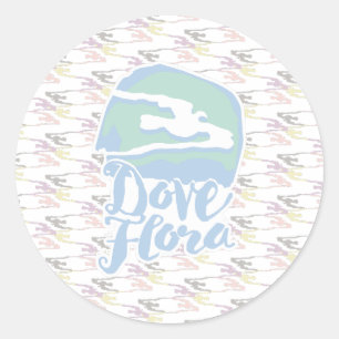 PEGATINA REDONDA LOVE DOVE FLORA(PEACE) BY MASANSER