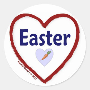 Pegatina Redonda Love Easter