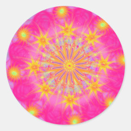 Pegatina Redonda Love Energy de pwrflwr