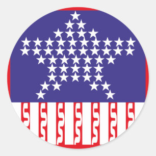 PEGATINA REDONDA LOVE EXPERIMENTAL USA FLAG STARS BY MASANSER