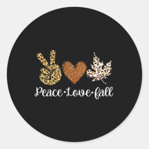Pegatina Redonda Love Fall Autumn Clothes Fashion For Women