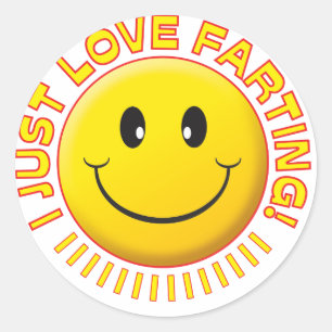 Pegatina Redonda Love Farting