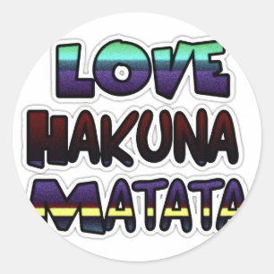 Pegatina Redonda Love Hakuna Matata Gifts