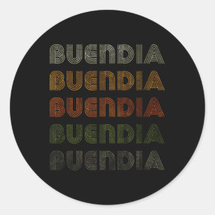 Pegatina Redonda Love Heart Buendia Tee Grunge Vintage Style Black