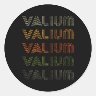 Pegatina Redonda Love Heart Valium Tee Grunge Estilo Vintage Negro