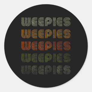 Pegatina Redonda Love Heart Weepies Tee Grunge Vintage Style Black