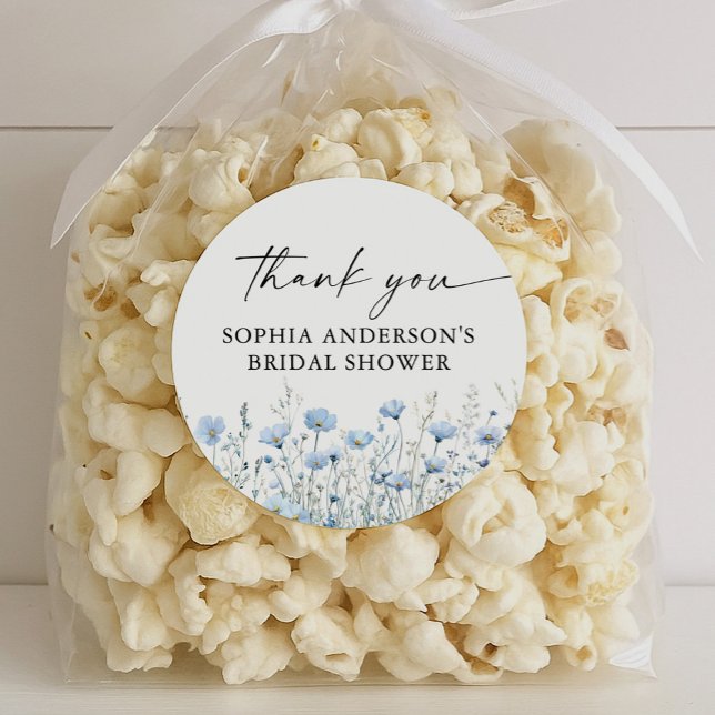 Pegatina Redonda Love in Bloom Bridal Shower Round Favor Stickers (Subido por el creador)