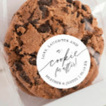 Pegatina Redonda Love Laughter and a Cookie for After Cookie Favor<br><div class="desc">Love Laughter and a Cookie for After Cookie Favor Stickers</div>