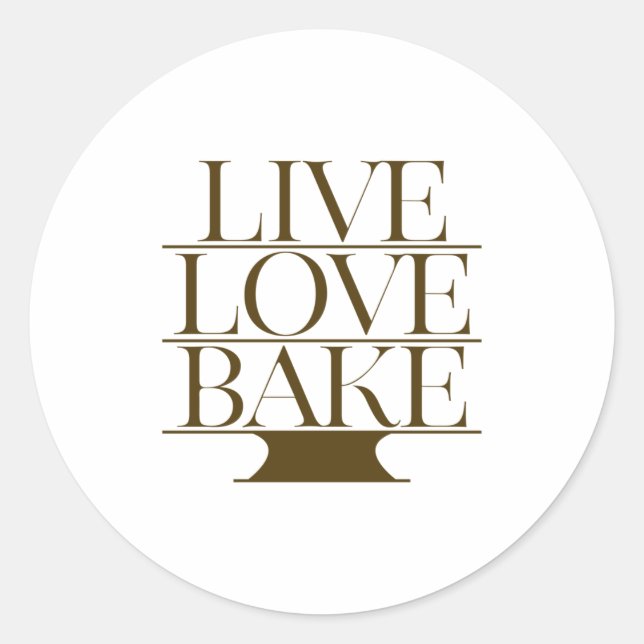 PEGATINA REDONDA LOVE LOVE BAKE (Anverso)
