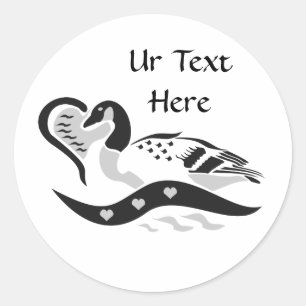 Pegatina Redonda Love Momma Goose