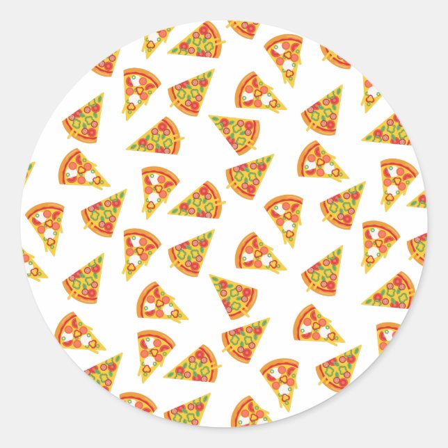 Pegatina Redonda Love Pizza (Anverso)