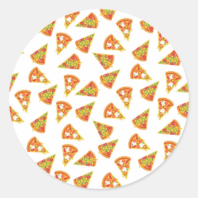 Pegatina Redonda Love Pizza (Anverso)