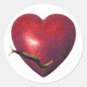 Pegatina Redonda Love Slug