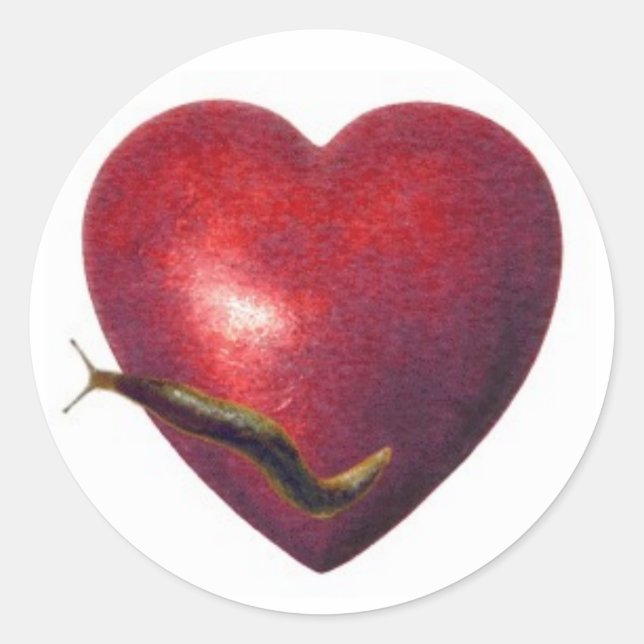Pegatina Redonda Love Slug (Anverso)