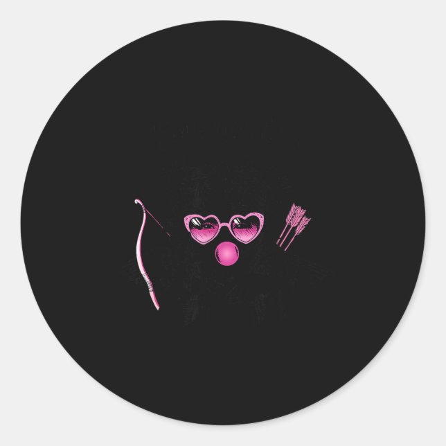 Pegatina Redonda Love You Like Six Seven Cud 67 Meme Valentine's Da (Anverso)