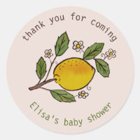 Lovely Lemons Rustic PERSONALIZADO BABY SHOWER