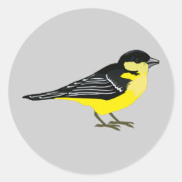 Pegatina Redonda Lovely Lesser Goldfinch