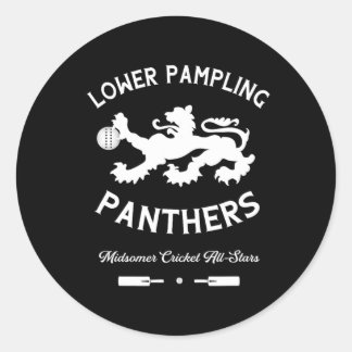 Pegatina Redonda Lower Pampling Panthers Cricket (midsomer Murders)