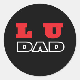 Pegatina Redonda Lu Dad