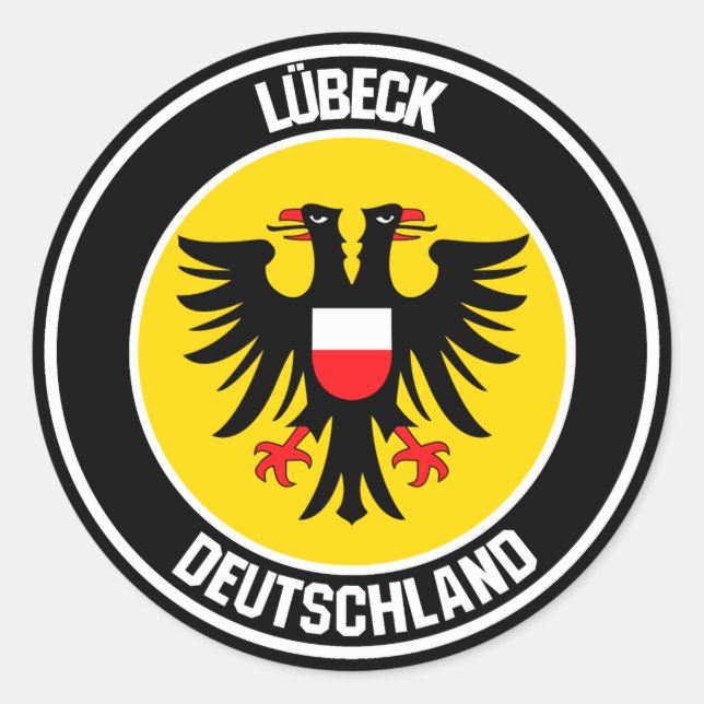 Pegatina Redonda Lübeck Round Emblem (Anverso)
