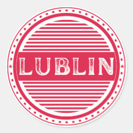 Pegatina Redonda Lublin City Pride Emblem – Polish Identity
