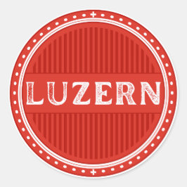 Pegatina Redonda Lucerne City Pride Emblem – Swiss Identity