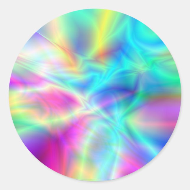 Pegatina Redonda Luces boreales (Anverso)