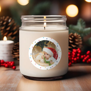 Pegatina Redonda Luces Coloridas Modernas Foto