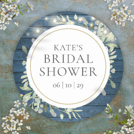 Pegatina Redonda Luces de Cuerda Rústicas de Verdor Despedida de So