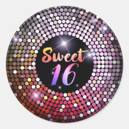 Pegatina Redonda Luces espumosas Moda moderna dulce 16