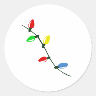 Pegatina Redonda Luces navidades