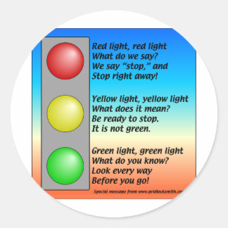 Pegatina Redonda Luces R-Y-G