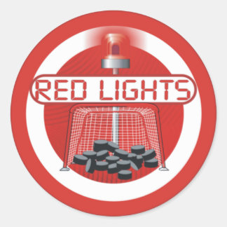 Pegatina Redonda Luces rojas