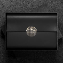 Pegatina Redonda Luces Rústicas de Flor de Lis | Boda Boho Chic