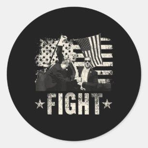Pegatina Redonda Lucha contra Donald Trump en 2024