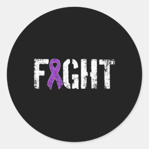 Pegatina Redonda Lucha contra el cáncer pancreático Conciencia al e