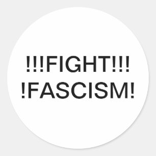 Pegatina Redonda ¡LUCHA CONTRA EL FASCISMO!! Hankamer Artjunkhaus ¡