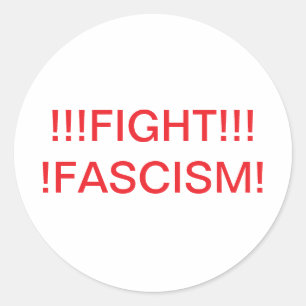 Pegatina Redonda ¡LUCHA CONTRA EL FASCISMO!! Hankamer Artjunkhaus ¡