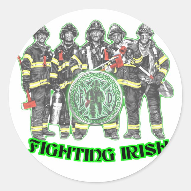 PEGATINA REDONDA LUCHA CONTRA IRLANDA-1 (Anverso)