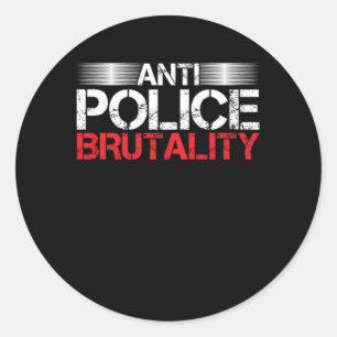 Pegatina Redonda Lucha contra la brutalidad policial Justicia Viole